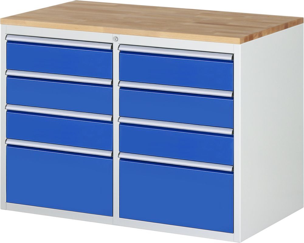 Rau Schubladenschrank Serie 7000 Tiefe 650 mm inclusive Arbeitsplatte Buche Produktbild Rau Schubladenschrank Serie 7000 Tiefe 650 mm inclusive Arbeitsplatte Buche