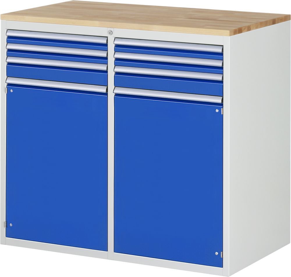 RAU Schubladenschrank Serie 7000 Buche Arbeitsplatte Produktbild RAU Schubladenschrank Serie 7000 Buche Arbeitsplatte