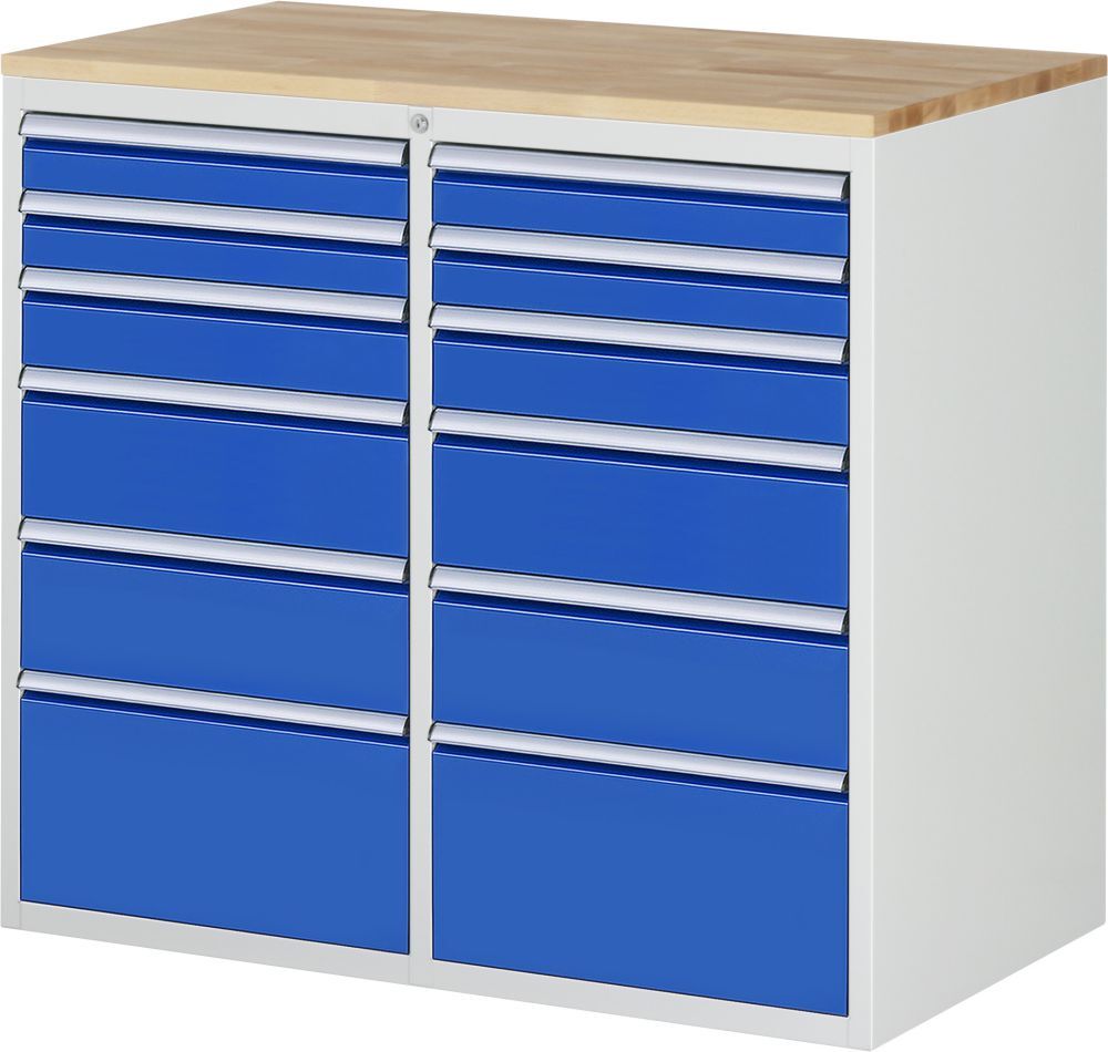 Rau Schubladenschrank Serie 7000 links 6 x Schubladen Buche rechts 6 Schubladen Produktbild Rau Schubladenschrank Serie 7000 links 6 x Schubladen Buche rechts 6 Schubladen