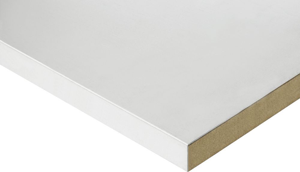 Rau Arbeitsplatte mit Stahlblechbelag 2000 x 900 x 50 mm Produktbild Rau Arbeitsplatte mit Stahlblechbelag 2000 x 900 x 50 mm