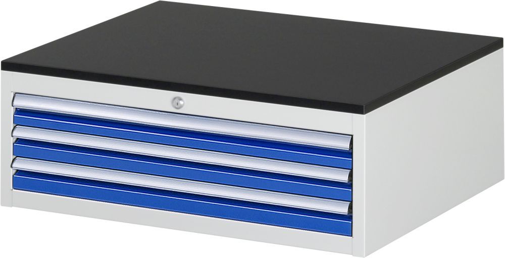 Rau Schubladenschrank Serie 7000 Höhe 280 mm Melaminharz RAL7035 RAL5010 Produktbild Rau Schubladenschrank Serie 7000 Höhe 280 mm Melaminharz RAL7035 RAL5010