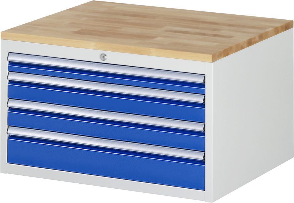 Rau Schubladenschrank Serie 7000 4 Schubladen B 770 mm Buche-Massiv Produktbild Rau Schubladenschrank Serie 7000 4 Schubladen B 770 mm Buche-Massiv