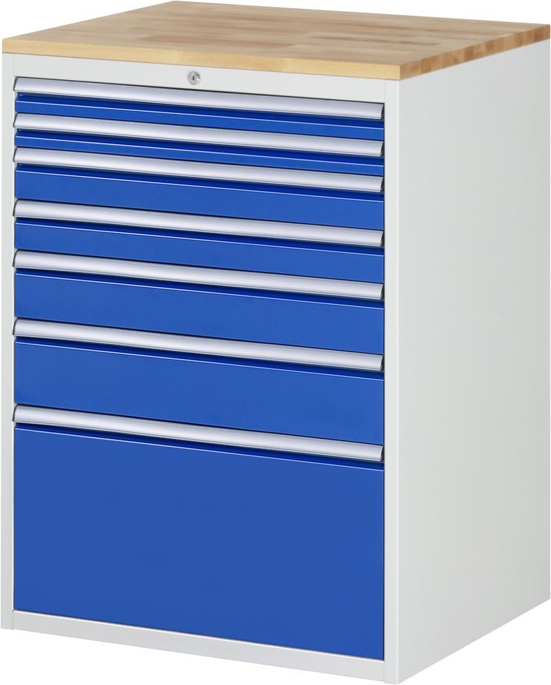 RAU Schubladenschrank 7000 770 breit 7 Schubladen Tragkraft 75 kg Produktbild RAU Schubladenschrank 7000 770 breit 7 Schubladen Tragkraft 75 kg