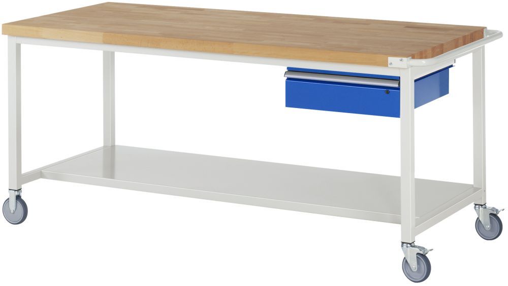 Rau Fahrbare Werkbank 8000 Modell 8001 Breite 2000 mm Stärke 40 mm Produktbild Rau Fahrbare Werkbank 8000 Modell 8001 Breite 2000 mm Stärke 40 mm