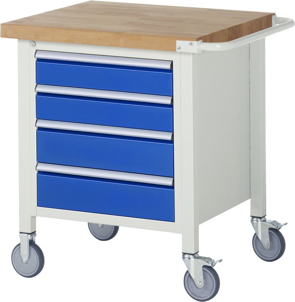 RAU Fahrbare Werkbank Modell 8162 Breite 750 mm x Tiefe 700 mm x Höhe 880 mm Produktbild RAU Fahrbare Werkbank Modell 8162 Breite 750 mm x Tiefe 700 mm x Höhe 880 mm