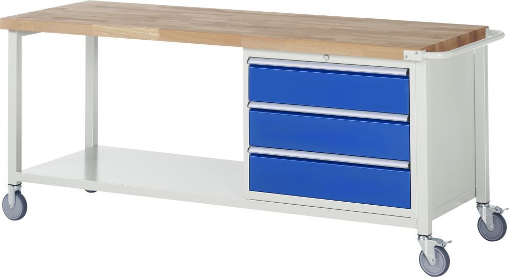 Rau Fahrbare Werkbank 8000 Modell 8257 Breite 2000 mm Buche-Massiv Produktbild Rau Fahrbare Werkbank 8000 Modell 8257 Breite 2000 mm Buche-Massiv