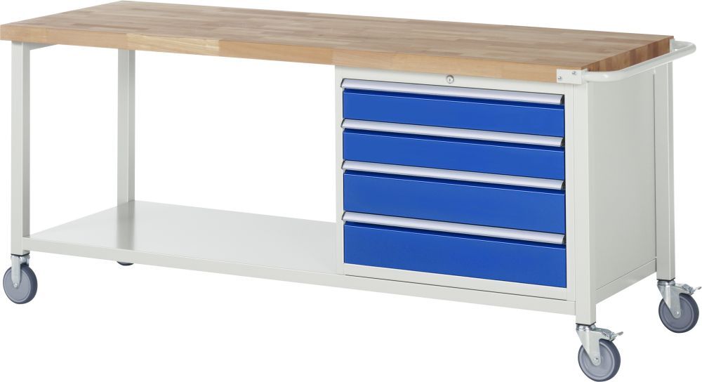 Rau Fahrbare Werkbank Modell 8262 Buche-Massiv-Platte 40 mm Produktbild Rau Fahrbare Werkbank Modell 8262 Buche-Massiv-Platte 40 mm