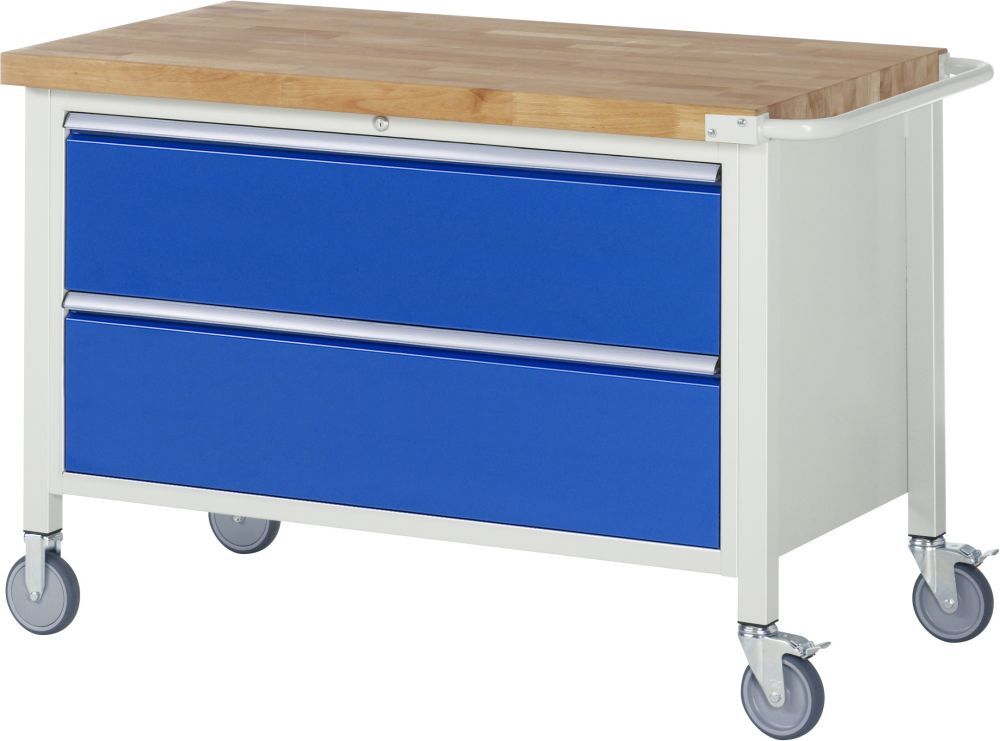 Rau Fahrbare Werkbank 8000 Buche-Massiv Modell 8355 Breite 1250 mm Produktbild Rau Fahrbare Werkbank 8000 Buche-Massiv Modell 8355 Breite 1250 mm