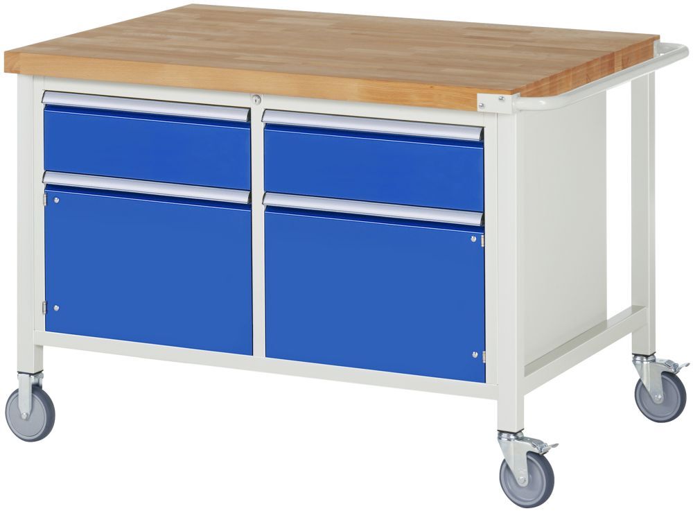 Rau Fahrbare Werkbank 8000 Modell 8466 Stärke 40 mm Breite 1250 mm Produktbild Rau Fahrbare Werkbank 8000 Modell 8466 Stärke 40 mm Breite 1250 mm