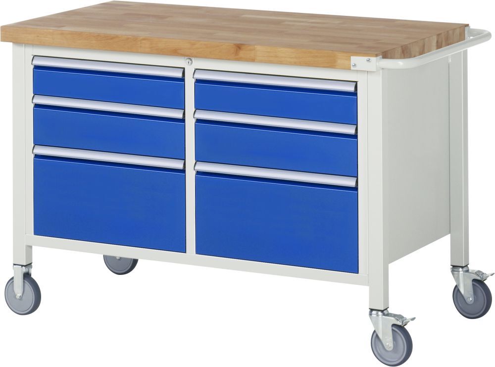 RAU Fahrbare Werkbank 8000 Modell 8475 Breite 1250 mm Produktbild RAU Fahrbare Werkbank 8000 Modell 8475 Breite 1250 mm