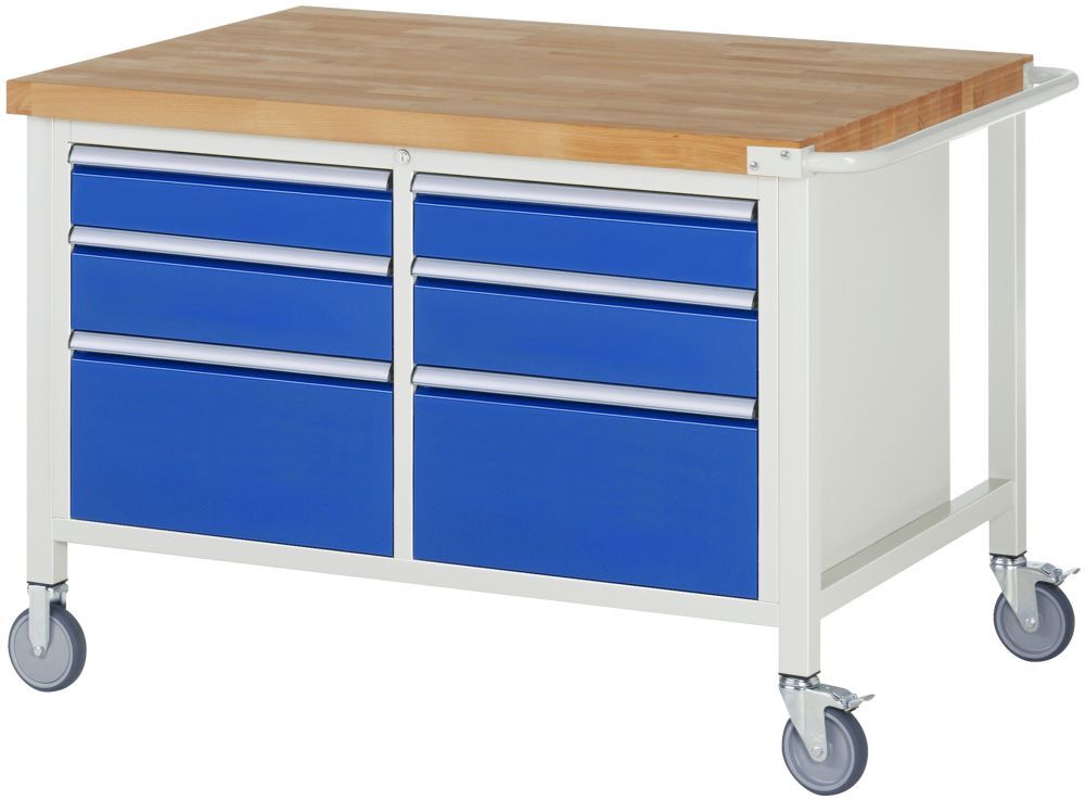 Rau Fahrbare Werkbank 8000 Modell 8475 1250 x 900 x 880-1080 mm Produktbild Rau Fahrbare Werkbank 8000 Modell 8475 1250 x 900 x 880-1080 mm