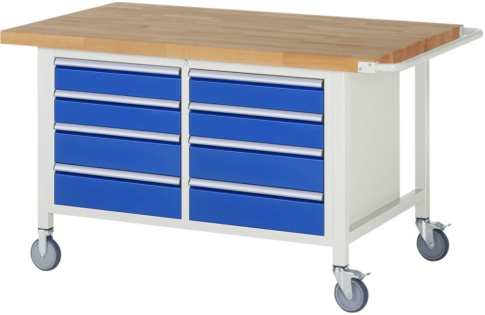 Rau Fahrbare Werkbank 8000 Modell 8477 1500 x 900 x 880 bis 1080 mm Produktbild Rau Fahrbare Werkbank 8000 Modell 8477 1500 x 900 x 880 bis 1080 mm