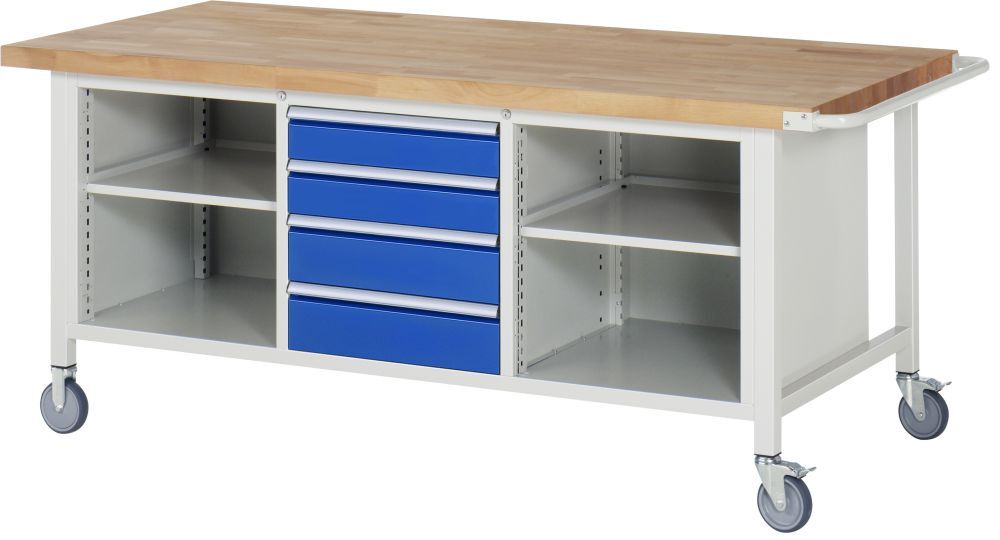 Rau Fahrbare Werkbank 8000 Modell 8566 Buche-Massiv Breite 2000 mm Produktbild Rau Fahrbare Werkbank 8000 Modell 8566 Buche-Massiv Breite 2000 mm