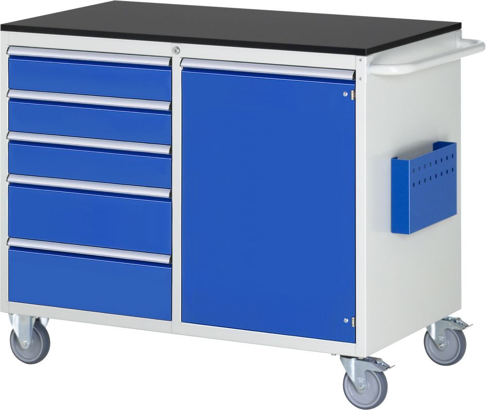 RAU Montagewagen Serie 7000 5 Schubladen Größe L 1 Flügeltür Größe L Tiefe 650 mm Produktbild RAU Montagewagen Serie 7000 5 Schubladen Größe L 1 Flügeltür Größe L Tiefe 650 mm