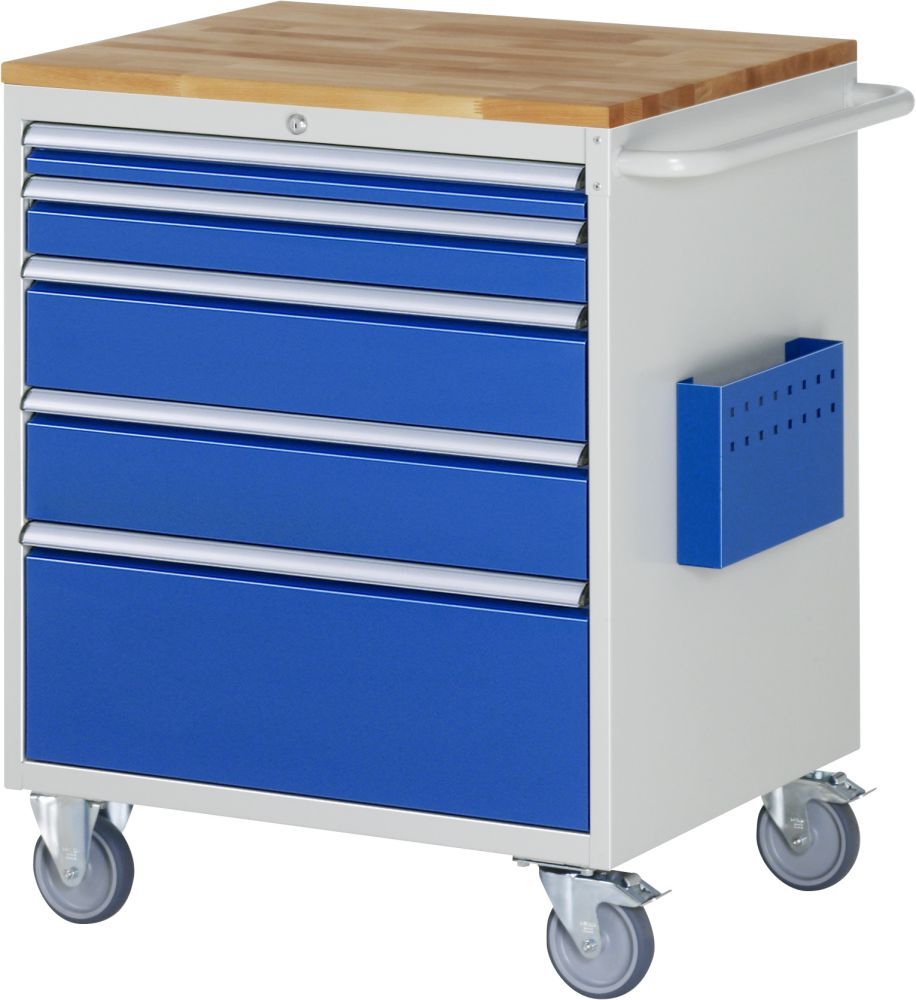 RAU Montagewagen XL 5.2 770 x 650 mm 5 Schubladen in RAL5010 Produktbild RAU Montagewagen XL 5.2 770 x 650 mm 5 Schubladen in RAL5010