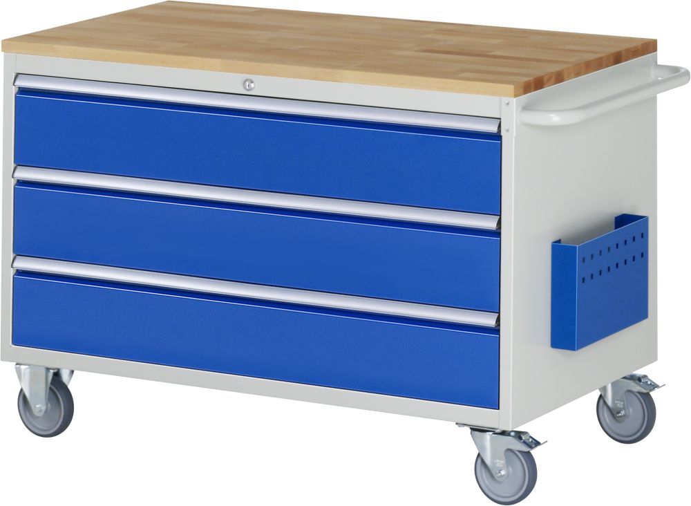 RAU Montagewagen Serie 7000 3 große Schubladen Arbeitsplatte 25 mm Produktbild RAU Montagewagen Serie 7000 3 große Schubladen Arbeitsplatte 25 mm