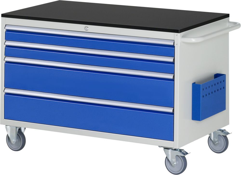 RAU Montagewagen Serie 7000 Ausstattung 4 Schubladen RAL 5010 Produktbild RAU Montagewagen Serie 7000 Ausstattung 4 Schubladen RAL 5010