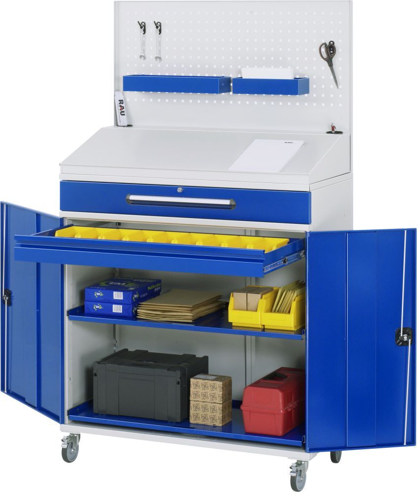 Rau Beistellschrank Stehpult Modell 04 Breite 1100 mm Höhe 1895 mm Produktbild Rau Beistellschrank Stehpult Modell 04 Breite 1100 mm Höhe 1895 mm
