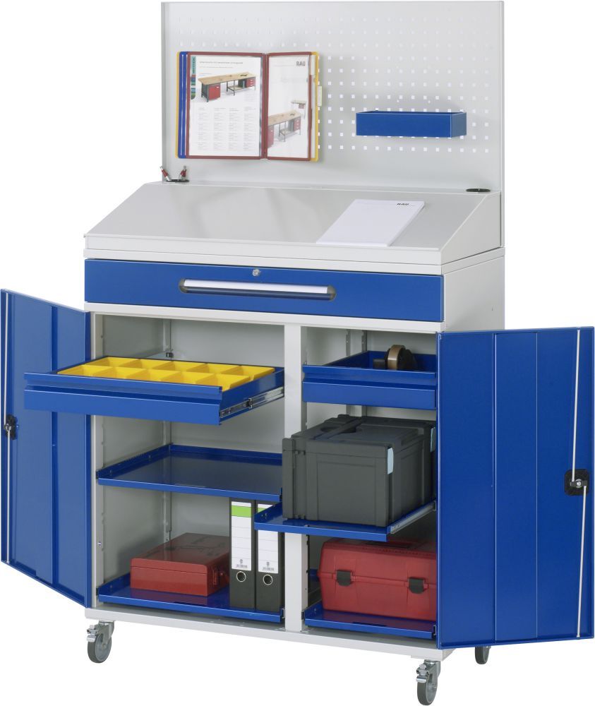 Rau Beistellschrank Stehpult Modell 04 Breite 1100 x 520 x 1895 mm Produktbild Rau Beistellschrank Stehpult Modell 04 Breite 1100 x 520 x 1895 mm