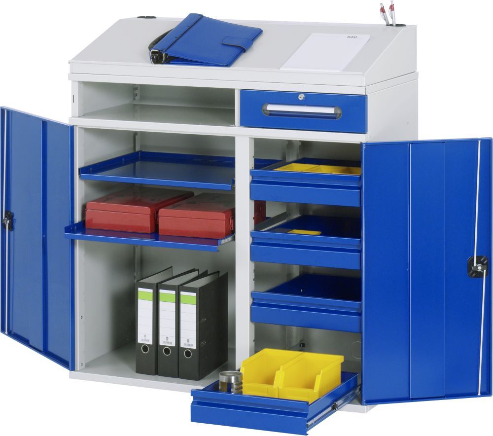 Rau Beistellschrank Stehpult Modell 06 Breite 1100 x 520 x 1220 mm Produktbild Rau Beistellschrank Stehpult Modell 06 Breite 1100 x 520 x 1220 mm