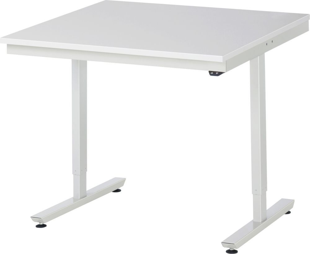 Rau Arbeitstisch Serie adlatus 150 1000 x 1000 x 720-1120 mm RAL7035 Produktbild Rau Arbeitstisch Serie adlatus 150 1000 x 1000 x 720-1120 mm RAL7035