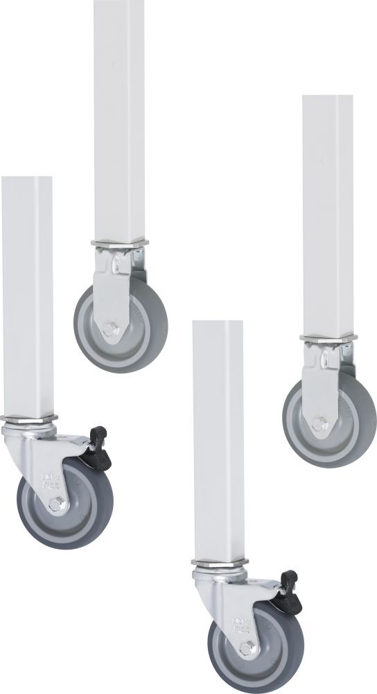 RAU Rollensatz Arbeitstisch Serie Jerry 2 Bock und 4 mit Feststeller Breite 80 mm Produktbild RAU Rollensatz Arbeitstisch Serie Jerry 2 Bock und 4 mit Feststeller Breite 80 mm