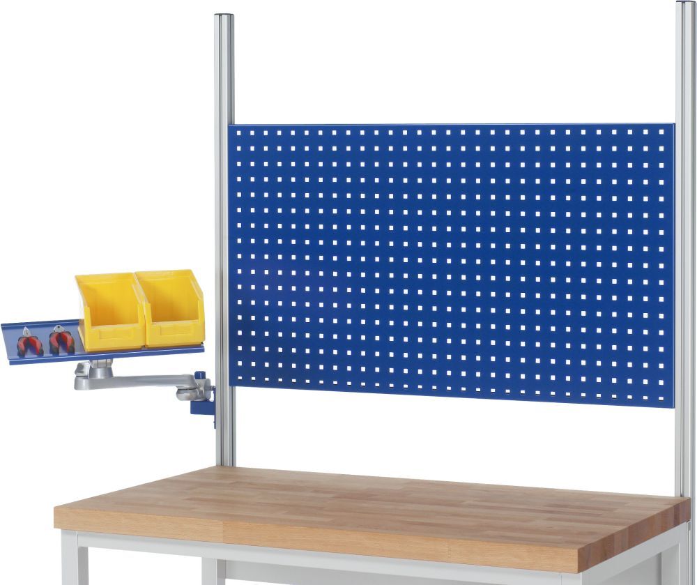 RAU Schwenkarm mit Tablar und 3 Gelenken Farbe Gestell RAL5010 Produktbild RAU Schwenkarm mit Tablar und 3 Gelenken Farbe Gestell RAL5010 bild 2