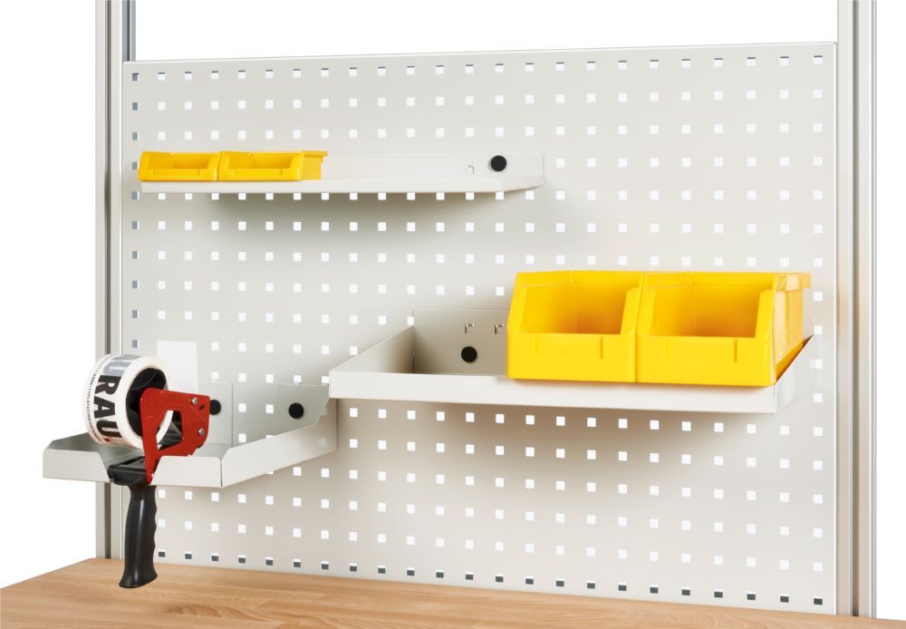 Produktbild Ablage für Lochplatte 490 x 245 x 30 mm RAL7035 bild 3