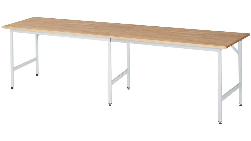 Produktbild Rau Werkbänke Arbeitstisch Jerry 3000 x 800 x 800-850 mm B-Platte 25 mm RAL 7035