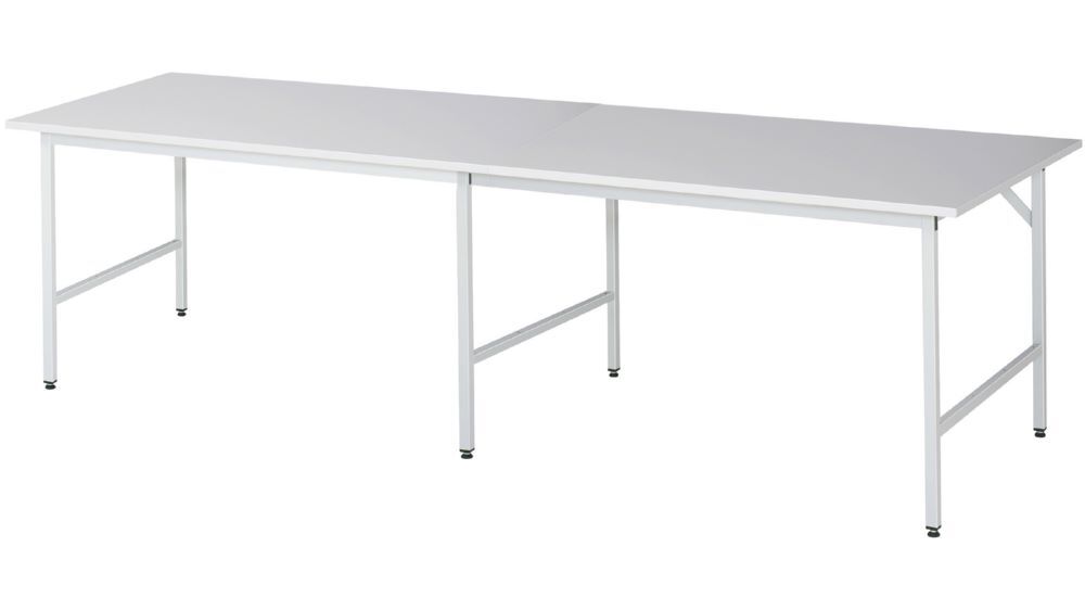 Produktbild Rau Werkbänke Arbeitstisch Jerry 3000 x 1000 x 800-850 mm M-Platte 22 mm RAL 7035