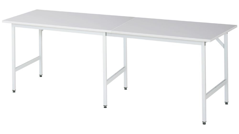 Produktbild Rau Werkbänke Arbeitstisch Jerry 2500 x 800 x 800-850 mm M-Platte 22 mm RAL 7035