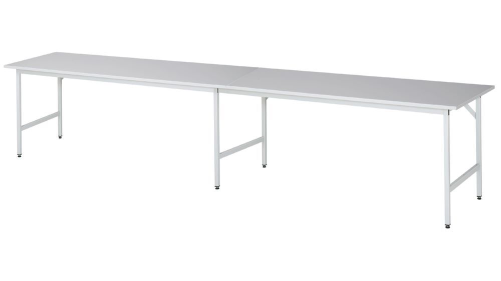 Produktbild Rau Werkbänke Arbeitstisch Jerry 4000 x 800 x 800-850 mm M-Platte 22 mm RAL 7035