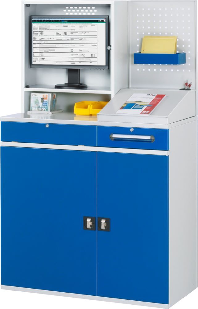 Produktbild Computer-Schrank 99 stationär 1100 x 520 x 1770 mm mit Monitorgehäuse bild 2