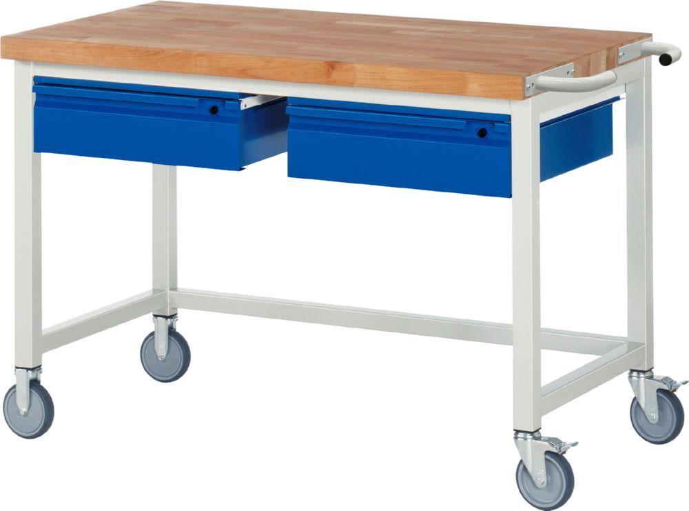 Produktbild Rau Werkbänke Fahrbare Werkbank 8002I1 B1250xT700xH880mm Ablageboden MT 2 x Schublade-TA