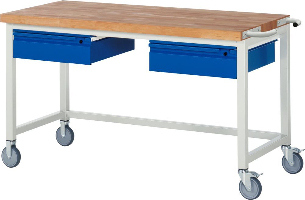 Produktbild Rau Werkbänke Fahrbare Werkbank 8002I1 B1500xT700xH880mm Ablageboden MT 2 x Schublade-TA