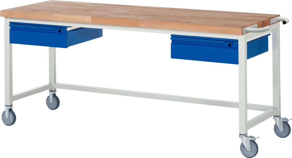 Produktbild Rau Werkbänke Fahrbare Werkbank 8002I1 B2000xT700xH880mm Ablageboden MT 2 x Schublade-TA