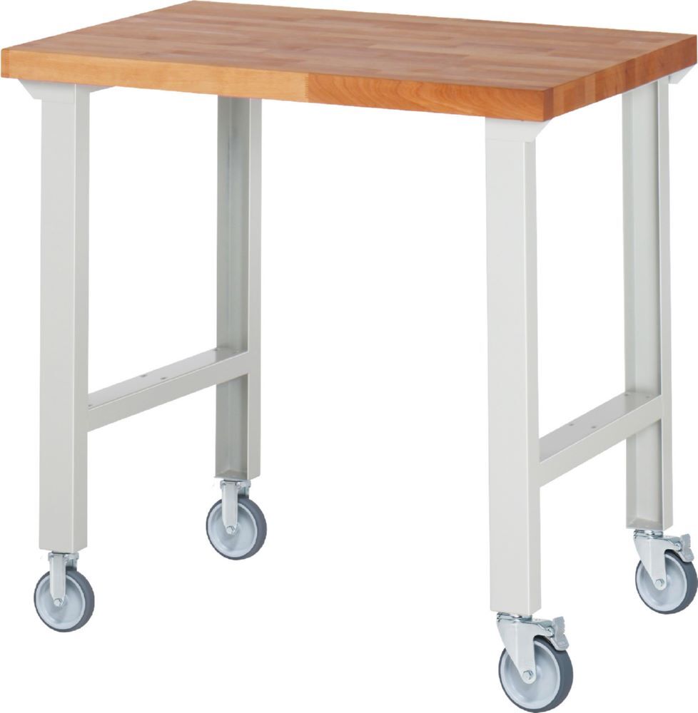 Produktbild Rau Werkbänke Fahrbare Werkbank 7000-1 1000 x 700 x 1000 mm Arbeitsplatte 40 mm RAL 7035