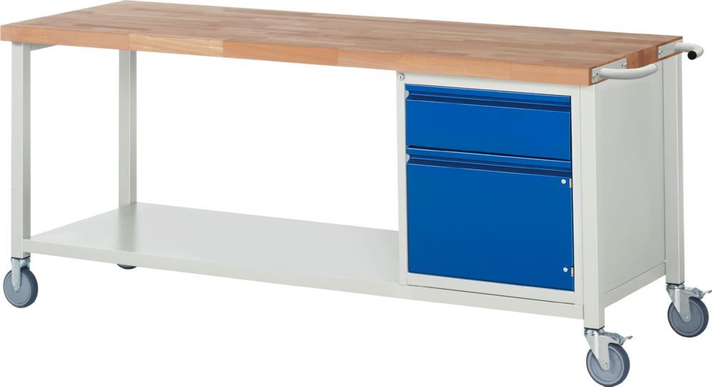 Produktbild Rau Werkbänke Fahrbare Werkbank 8152I6 2000 x 700 x 880 mm mit 1 Schublade und 1 Tür