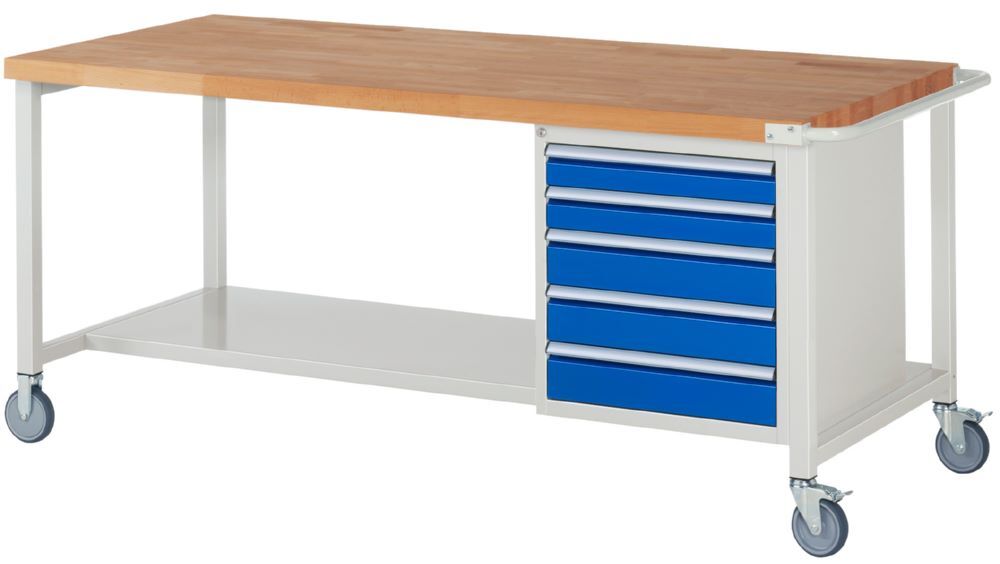 Rau Werkbänke Fahrbare Werkbank 8000 Maße 2000 x 900 x 880 mm Modell 8171 Produktbild Rau Werkbänke Fahrbare Werkbank 8000 Maße 2000 x 900 x 880 mm Modell 8171