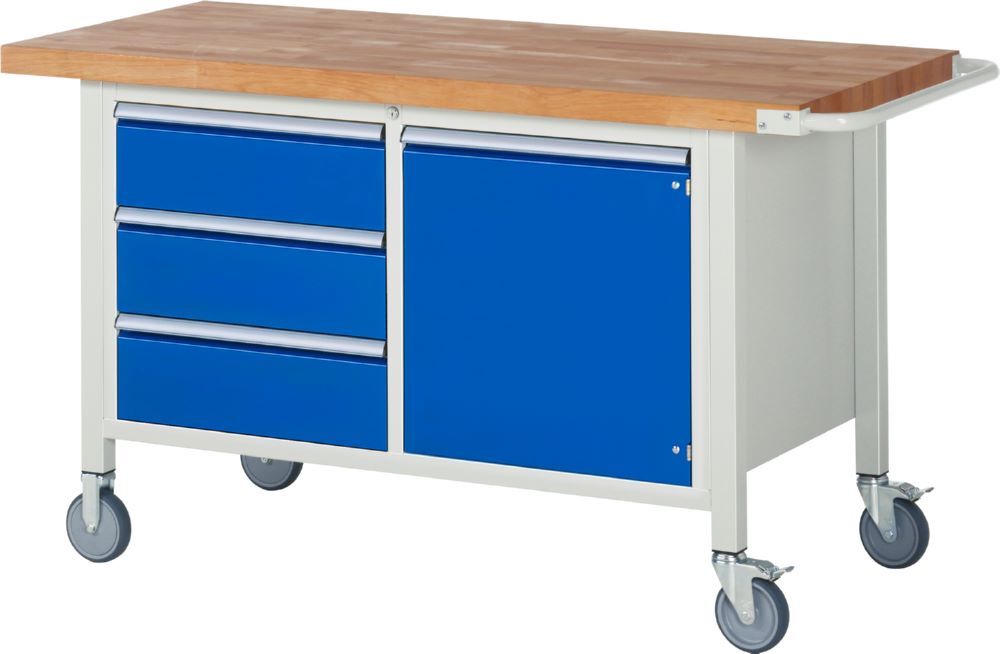 Rau Werkbänke Fahrbare Werkbank 8000 mit 1500 x 700 x 880 bis 1080 mm Modell 8468 Produktbild Rau Werkbänke Fahrbare Werkbank 8000 mit 1500 x 700 x 880 bis 1080 mm Modell 8468