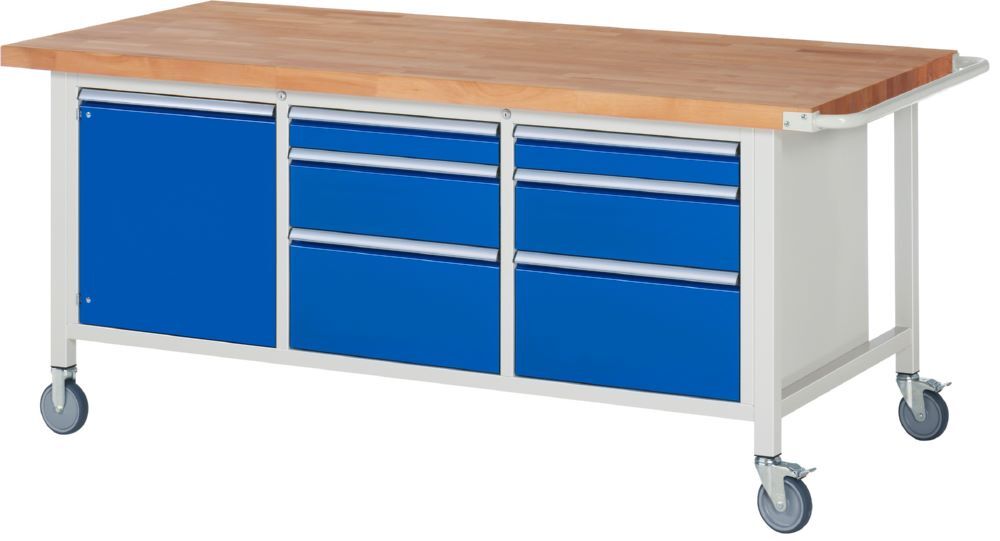 Rau Werkbänke Fahrbare Werkbank 8000 Maße 2000 x 900 x 880 mm Modell 8570 Produktbild Rau Werkbänke Fahrbare Werkbank 8000 Maße 2000 x 900 x 880 mm Modell 8570