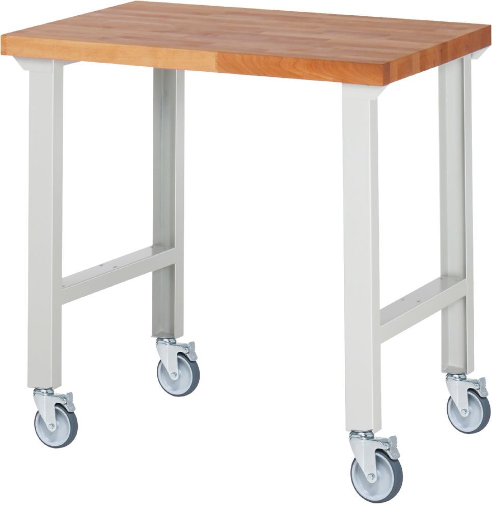 Produktbild Rau Werkbänke Fahrbare Werkbank 7000-1 1000 x 700 x 1000 mm RAL 7035 mit 4 Lenkrollen