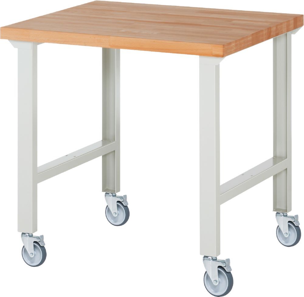 Produktbild Rau Werkbänke Fahrbare Werkbank 7000-1 1000 x 900 x 1000 mm RAL 7035 mit 4 Lenkrollen