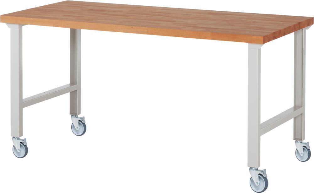 Produktbild Rau Werkbänke Fahrbare Werkbank 7000-1 2000 x 900 x 1000 mm RAL 7035 mit 4 Lenkrollen