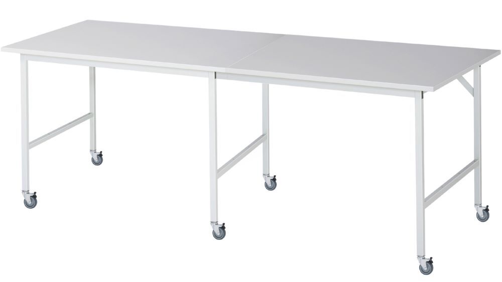 Produktbild Rau Werkbänke Fahrbarer Arbeitstisch Jerry 2500 x 1000 x 900 mm M-Platte 22 mm 6 Lenkrollen
