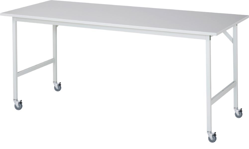 Produktbild Rau Werkbänke Fahrbarer Arbeitstisch Jerry 2000 x 800 x 900 mm M-Platte 22 mm 4 Lenkrollen