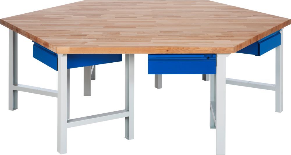 Produktbild Rau Werkbänke Gruppenwerkbank 401I 2700 x 2340 x 840 mm 6x1 Schublade