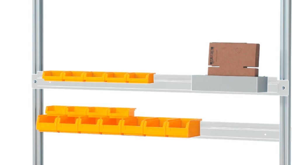 Produktbild Rau Werkbänke Halteschiene 1500 x 25 x 80 mm RAL7035