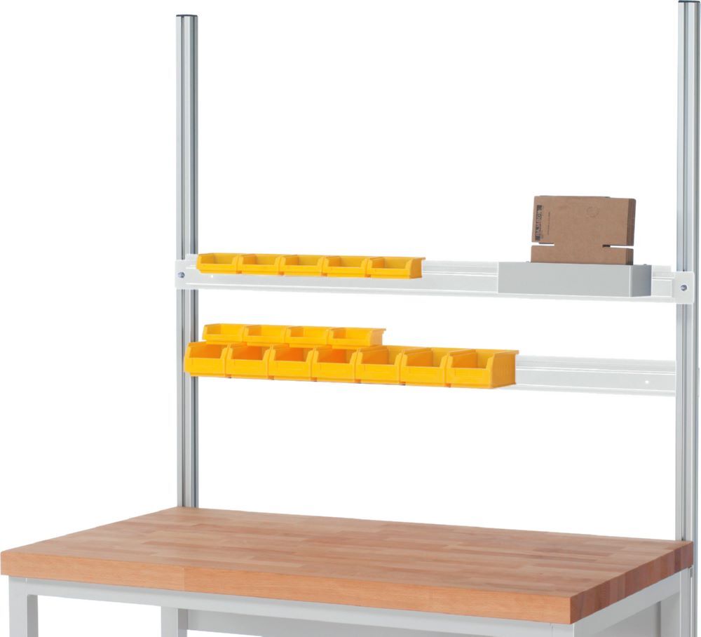 Produktbild Halteschiene Serie E 1200 x 25 x 80 mm RAL7035 bild 2