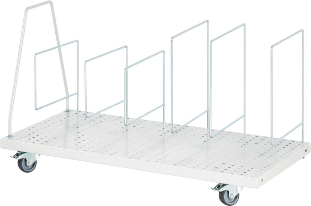 Produktbild Rau Werkbänke Kartonagenmagazin fahrbar 1500 x 650 x 615 mm RAL7035